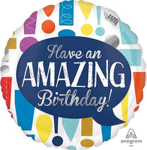 s40 amazing birthday foil balloon 18in