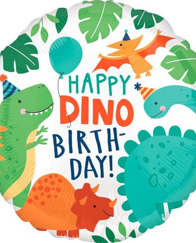 s40 dinomite party foil balloon 18in