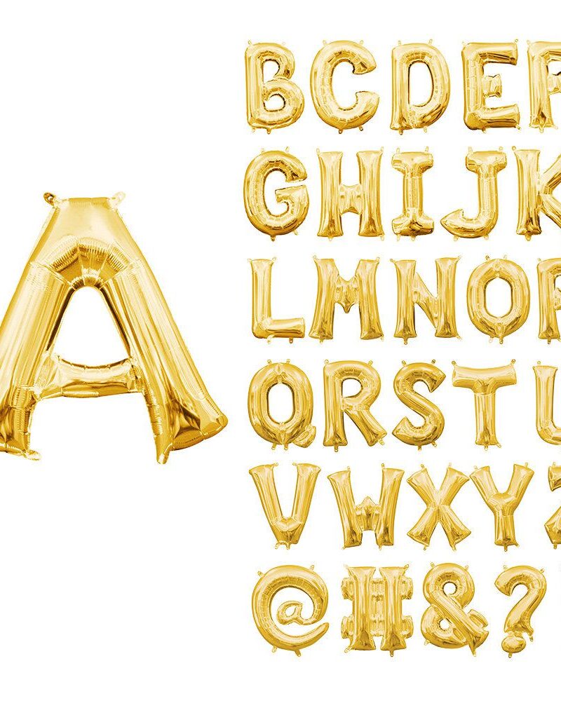 l16 letter b gold mini shape