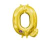 l16 letter q gold mini shape