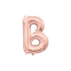 L16 LETTER B ROSE GOLD MINI SHAPE FOIL BALLOON l16 letter b rose gold mini