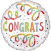 s40 congrats swirl foil balloon 18in
