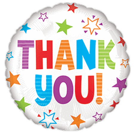 s40 thank you foil balloon 18in