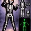 Kids Glow Skeleton Costume - Black