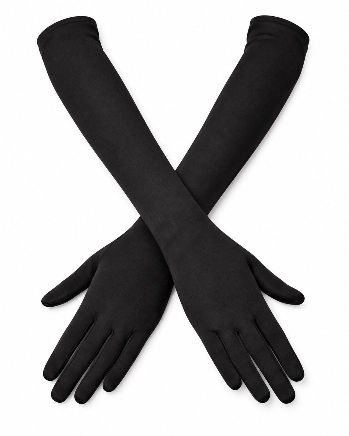 Black Long Costume Gloves - Pair Black Long Costume Gloves - Pair on a white background